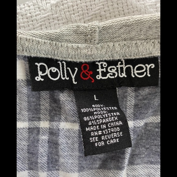 ⏰ Polly & Esther - Plaid Button Down Shirt - L - Picture 2 of 5